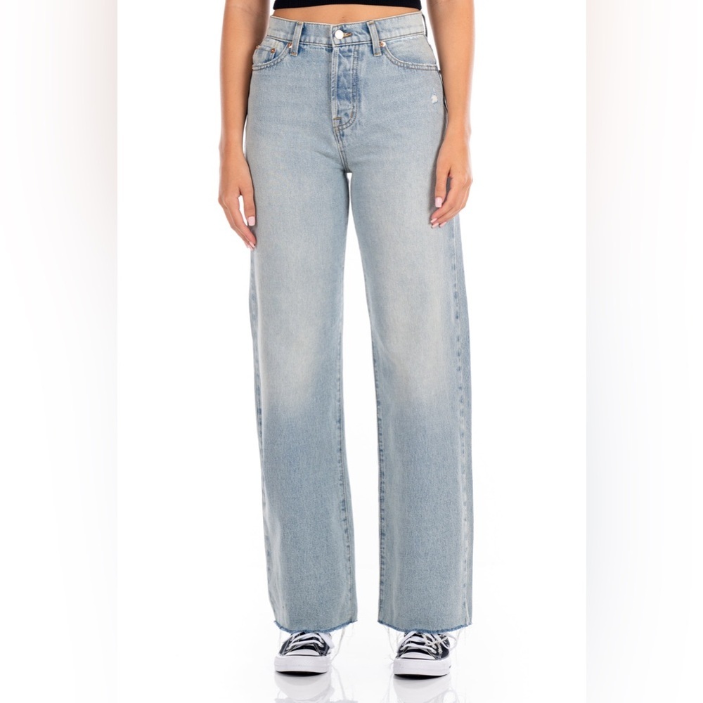 Fidelity Denim Rexford Flea Mkt Blue Wide Leg Button Fly Jeans MAW231062 NEW